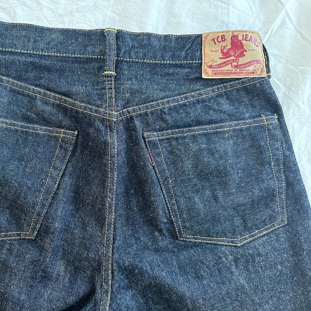 TCB 50s Jeans Size 33 Japanese selvedge denim